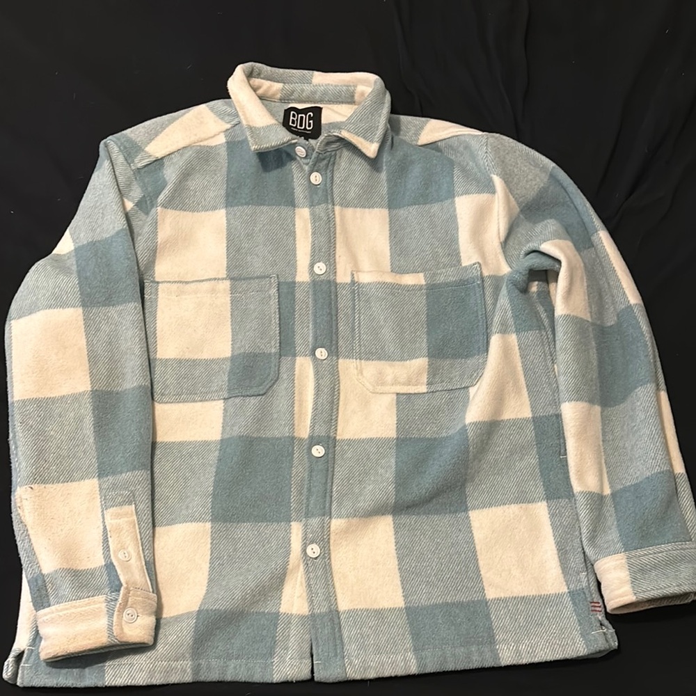 Blue and Cream Checkered Jacket